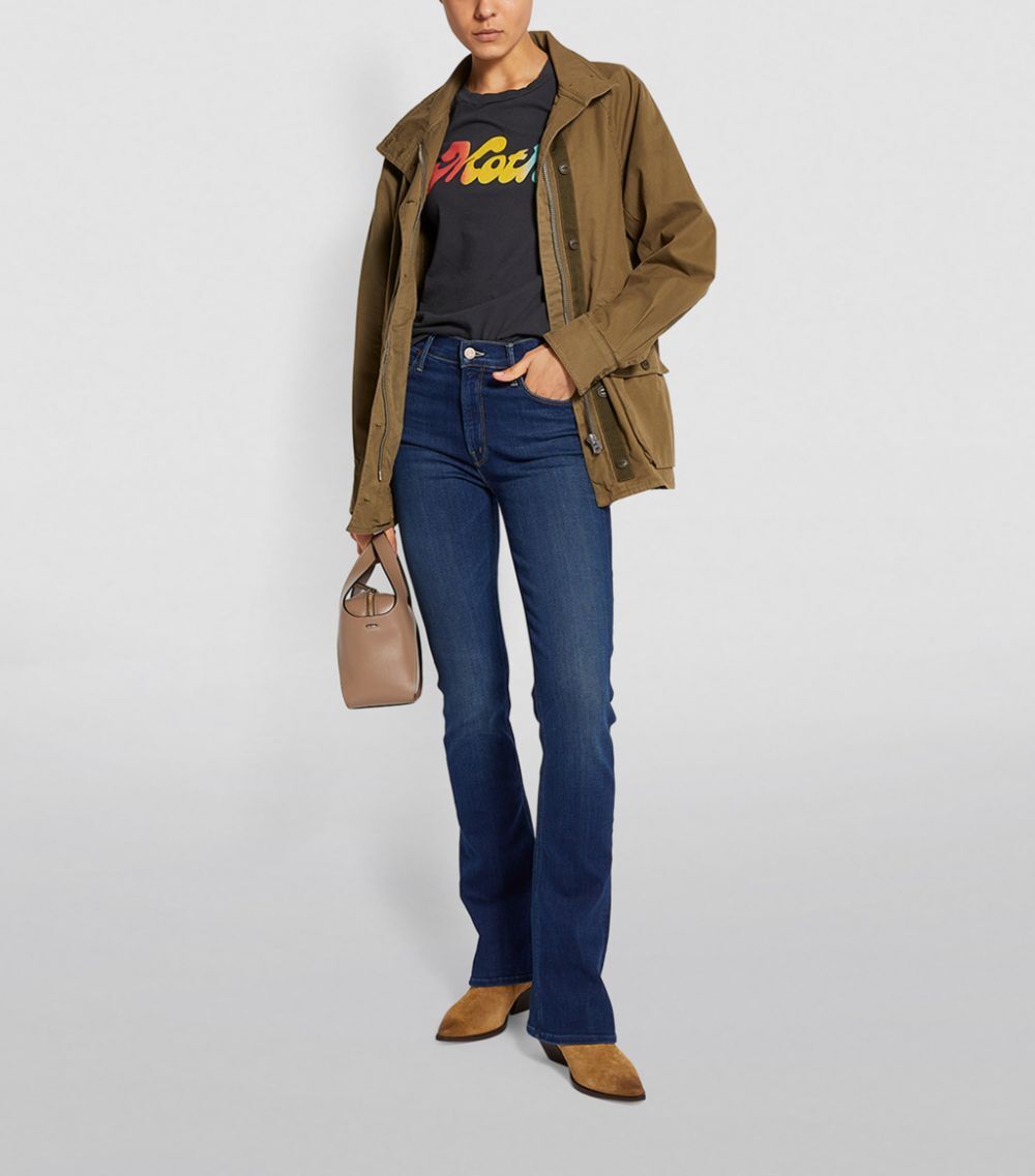Mother The Runaway Bootcut Jeans Low Rise Stretch Dark Skies Suede Y2k Retro 24